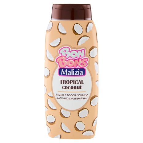 Malizia Bon Bons Tropical coconut Bagno e Doccia Schiuma 500 mL